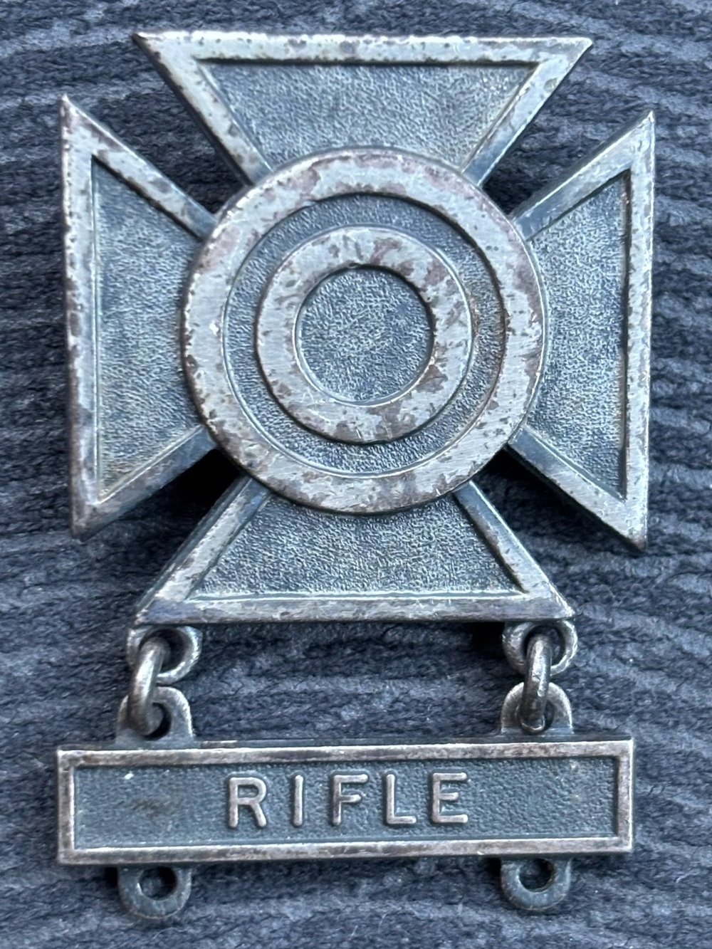 Sterling Silver Rifle Marksmanship SHARPSHOOTER Badge WWII WW2 1940’s